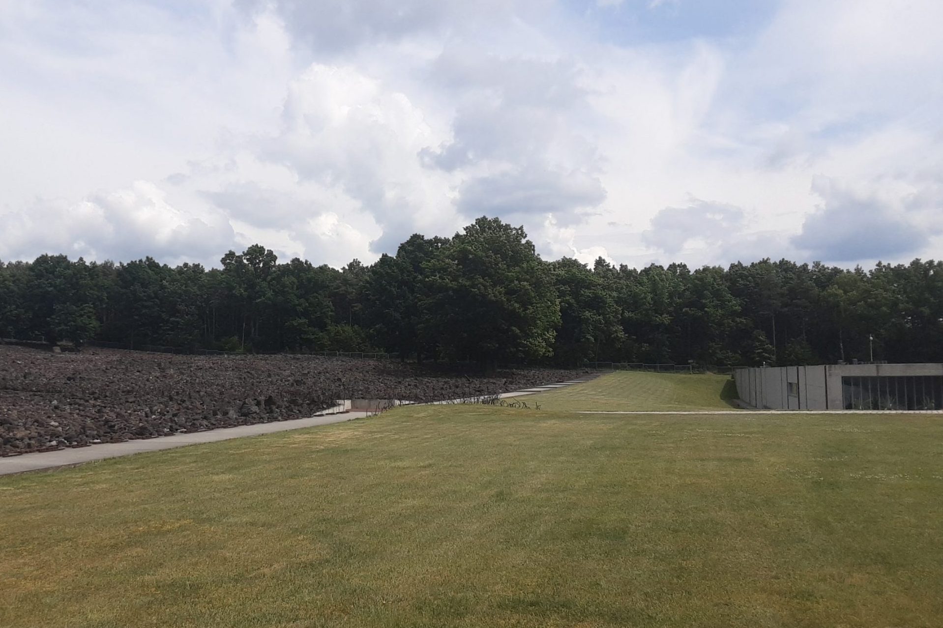 Open view of the grounds at the Belzec Museum and Memorial, part of the Belzec and Zamosc Tour with Martin's City Tours.